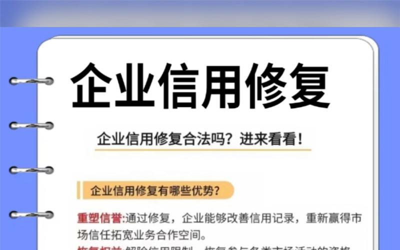 有效的企业信用修复策略