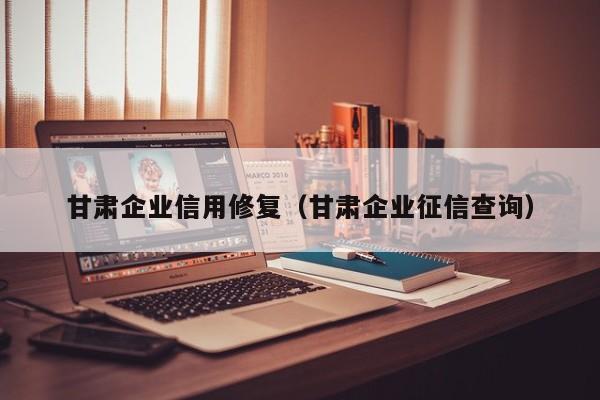 甘肃企业信用修复（甘肃企业征信查询）