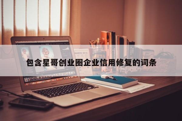 包含星哥创业圈企业信用修复的词条