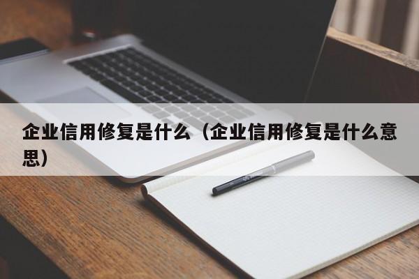 企业信用修复是什么（企业信用修复是什么意思）